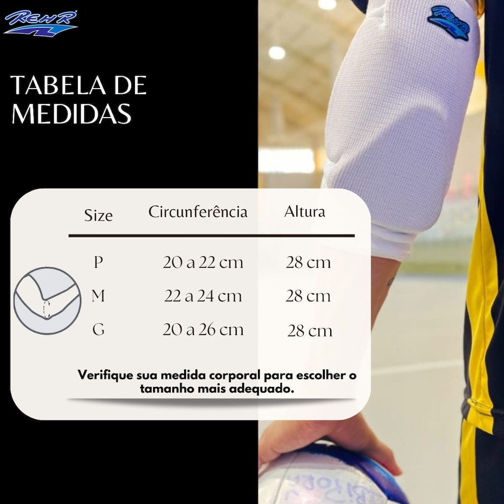 Imagem 4 do produto Cotoveleira de Futsal Rehr Evolution Adulto