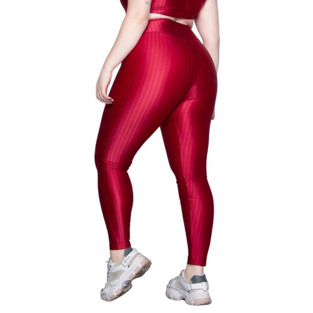 Imagem 2 do produto Calça Legging Plus Size New Zig 3D Vekyo Cós Alto Feminina