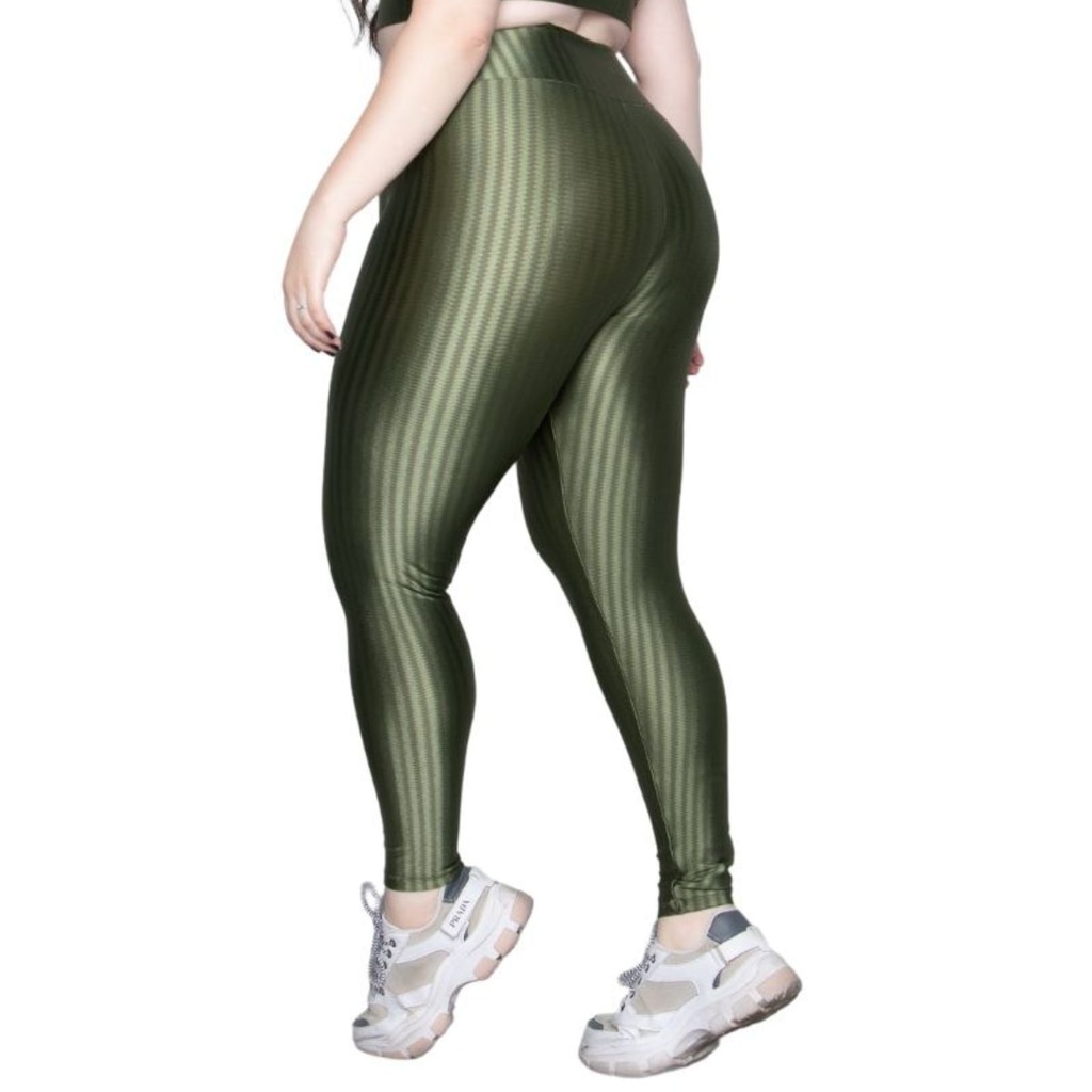 Imagem 2 do produto Calça Legging Plus Size New Zig 3D Vekyo Cós Alto Feminina