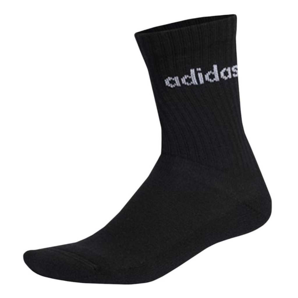 Imagem 2 do produto Kit 3 Pares de Meias Adidas Linear Crew Cano Alto Unissex