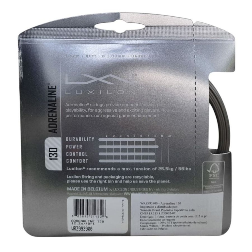 Imagem 2 do produto Corda Para Raquete Wilson Luxilon Adrenaline 130