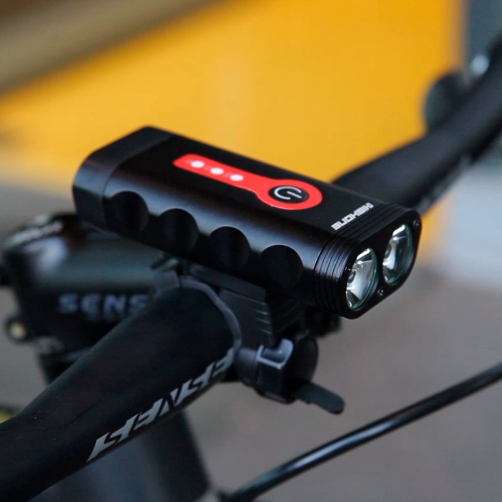 Imagem 3 do produto Kit Farol Lanterna para Bike 900 lumens + sinalizador Led High One USB