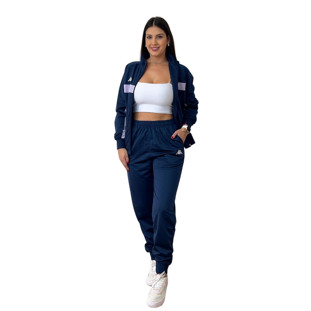 Imagem 2 do produto Agasalho Jaqueta Calça Esportivo Elanca Kappa Feminino