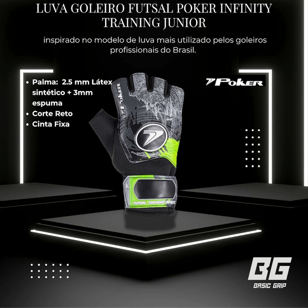 Imagem 5 do produto Luva Goleiro futsal Poker Infinity Training Infantil