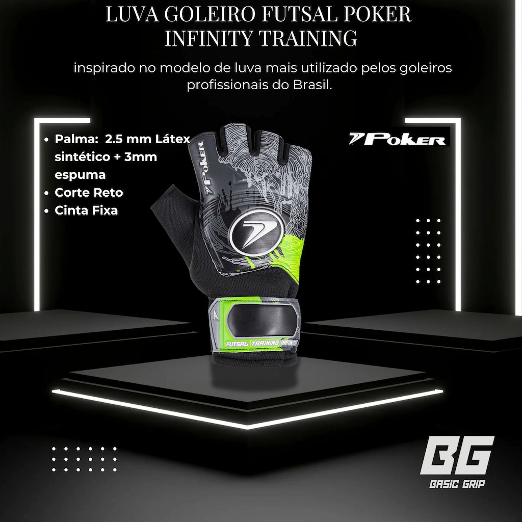 Imagem 5 do produto Luva de Goleiro Infantil Futsal Poker Infinity Training