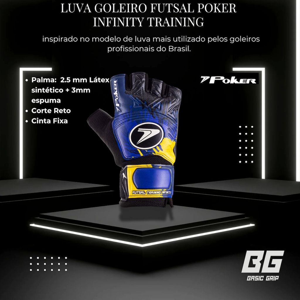 Imagem 4 do produto Luva de Goleiro Infantil Futsal Poker Infinity Training