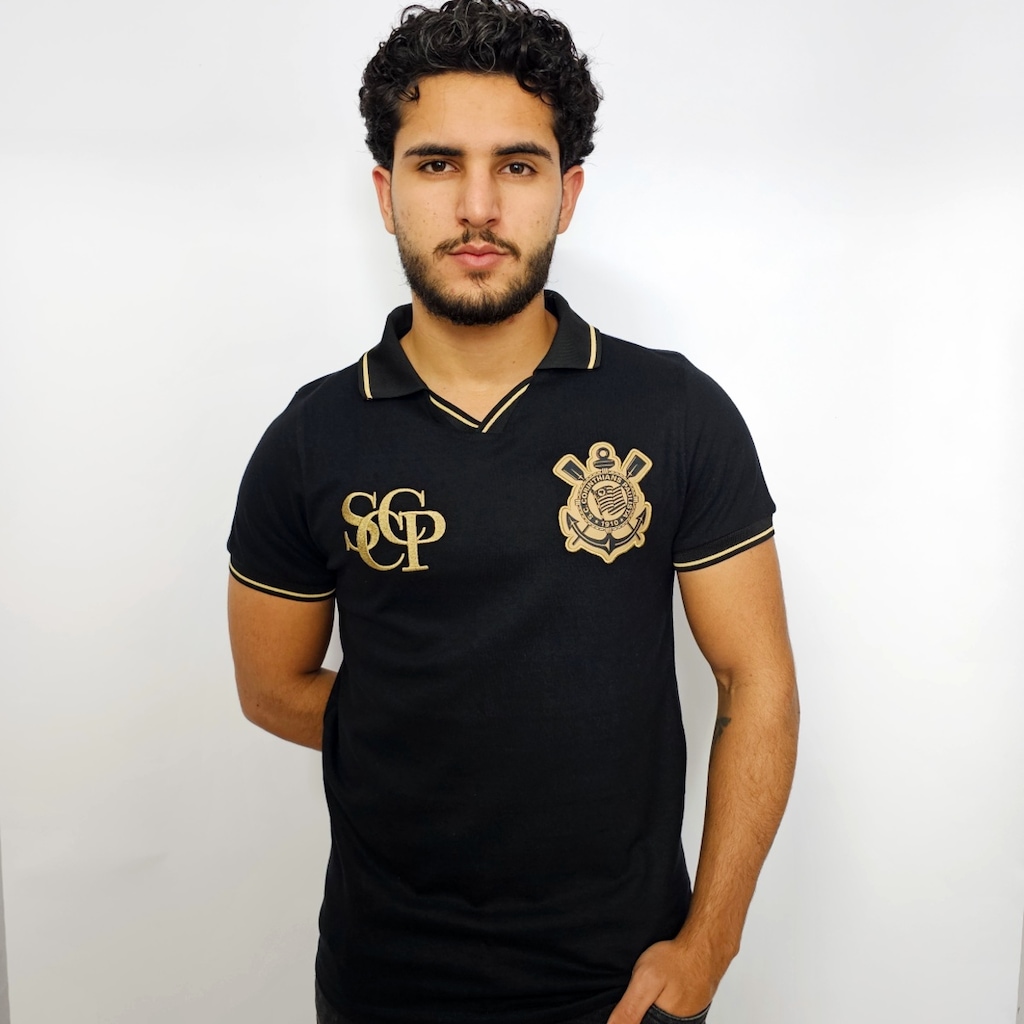 Imagem 3 do produto Camisa Corinthians Polo SCCP Gold Coimbra Masculino