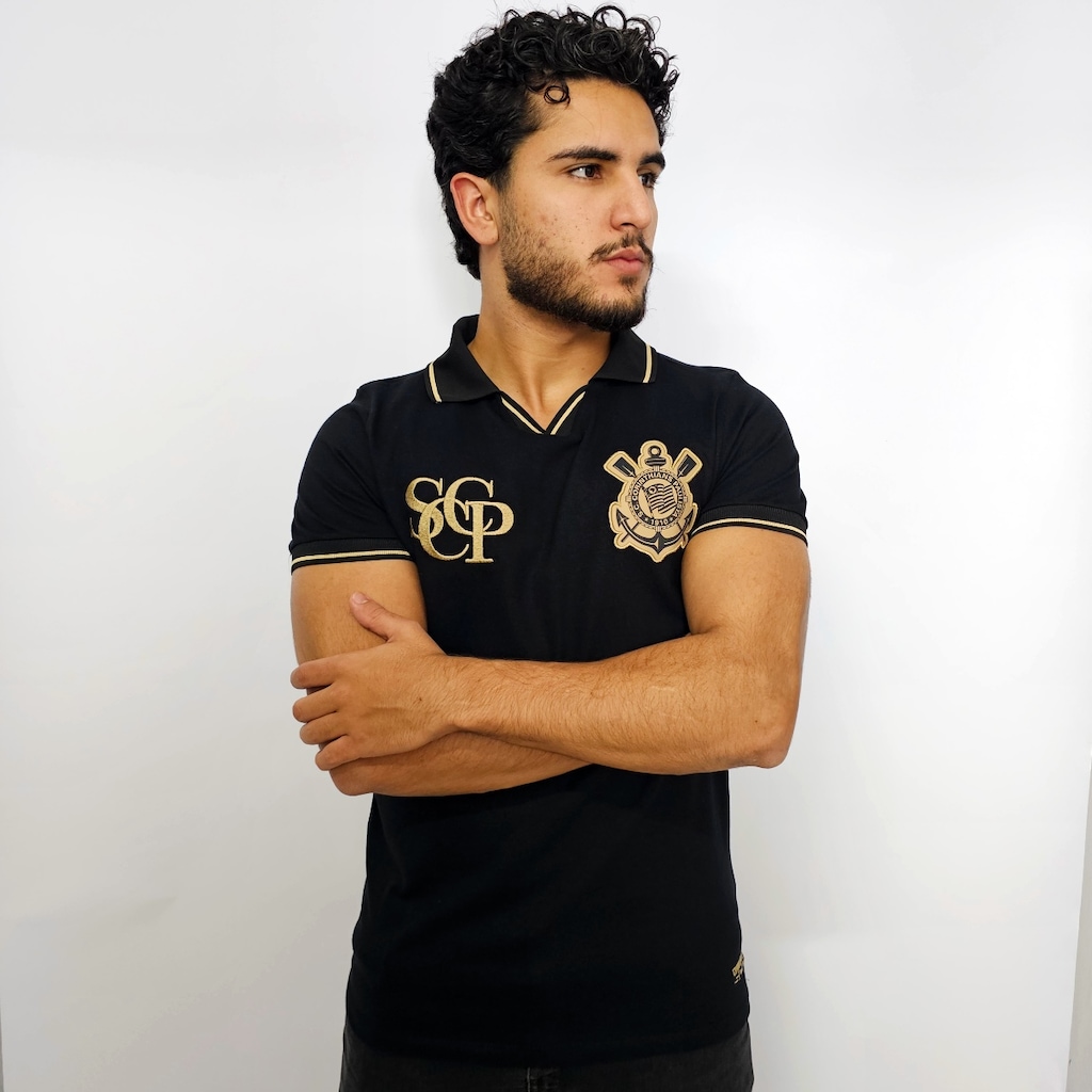 Imagem 4 do produto Camisa Corinthians Polo SCCP Gold Coimbra Masculino