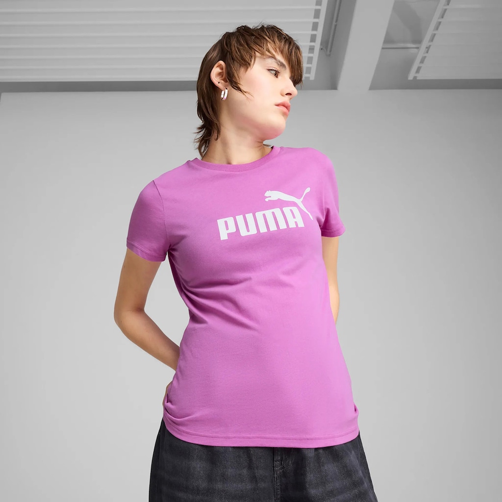 Imagem 3 do produto Camiseta Puma Essentials Logo Tee Wild Berry Feminina