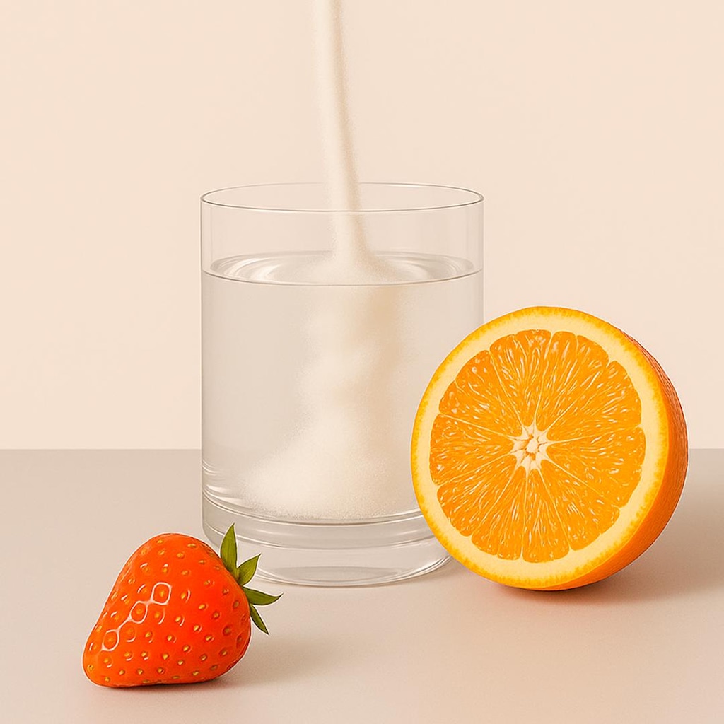 Imagem 2 do produto Hidra Eletrólitos Dobro Laranja e Morango 10x7g 10 unidades