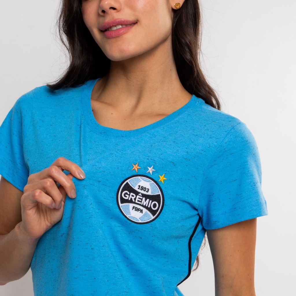 Imagem 3 do produto Camiseta Feminina Surf Center Clássica Grêmio Escudo Bordado