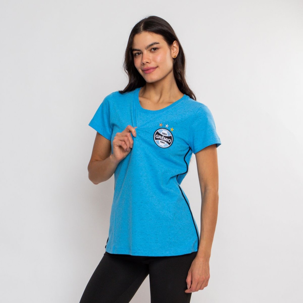 Imagem 4 do produto Camiseta Feminina Surf Center Clássica Grêmio Escudo Bordado
