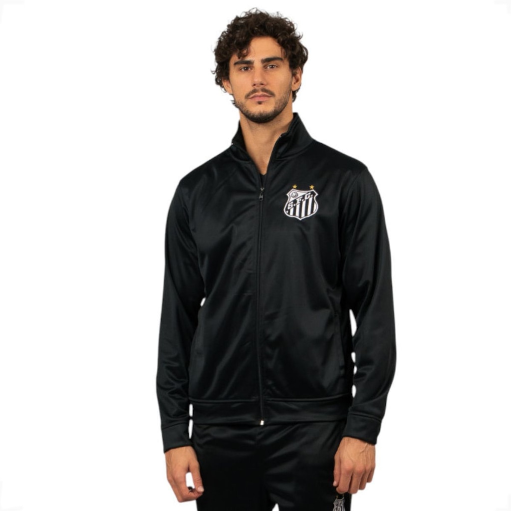 Imagem 1 do produto Agasalho de Moletom do Santos Oficial Esportivo Sintético Surf Center Masculino