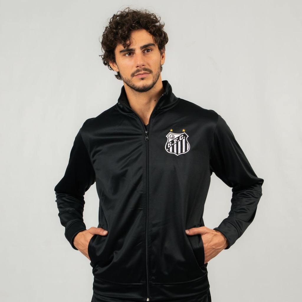 Imagem 4 do produto Agasalho de Moletom do Santos Oficial Esportivo Sintético Surf Center Masculino