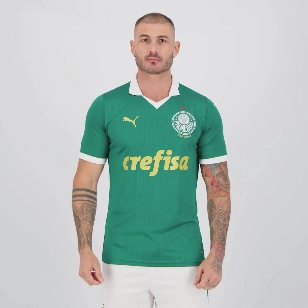 Imagem 2 do produto Camisa do Palmeiras I 24/25 Puma 9 Vitor Roque Masculina