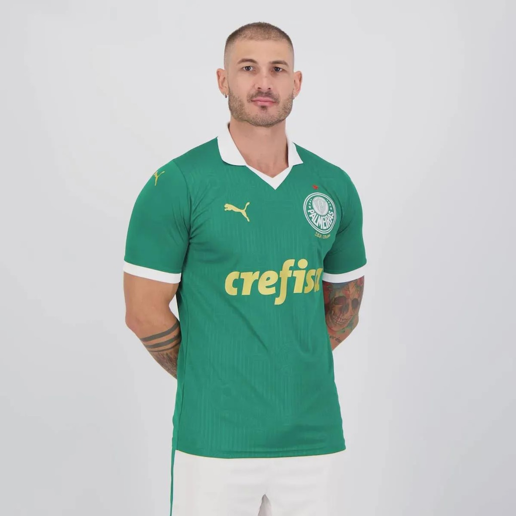 Imagem 3 do produto Camisa do Palmeiras I 24/25 Puma 9 Vitor Roque Masculina