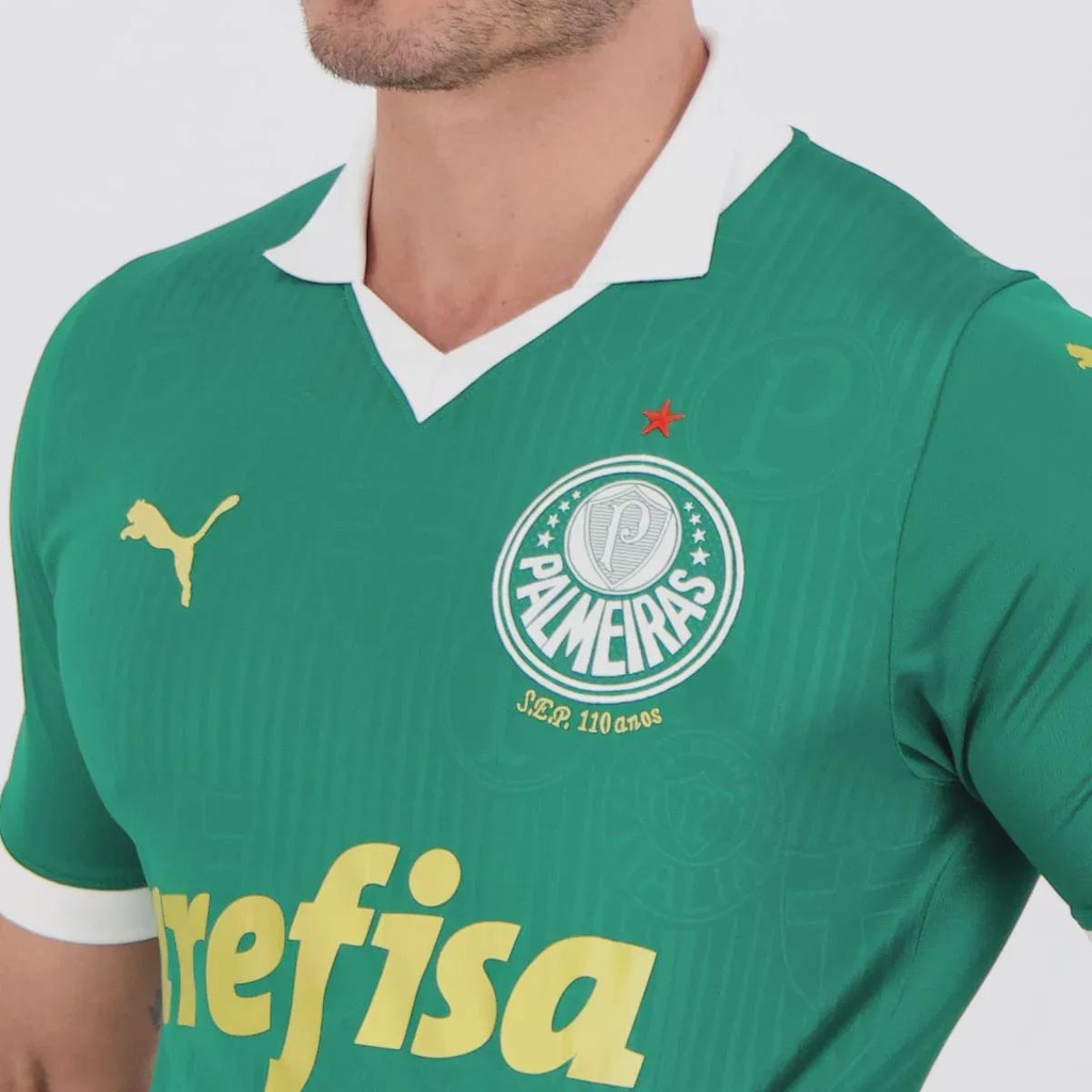 Imagem 5 do produto Camisa do Palmeiras I 24/25 Puma 9 Vitor Roque Masculina