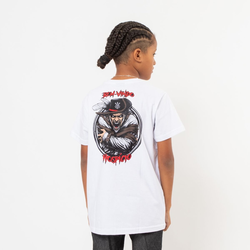 Imagem 2 do produto Camiseta do Corinthians Oficial Bem Vindo Ao Hospício Surf Center Infantil