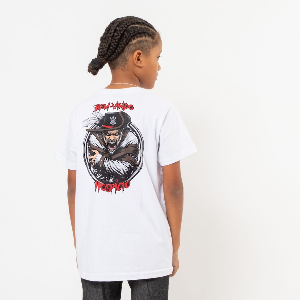 Imagem 4 do produto Camiseta do Corinthians Oficial Bem Vindo Ao Hospício Surf Center Infantil
