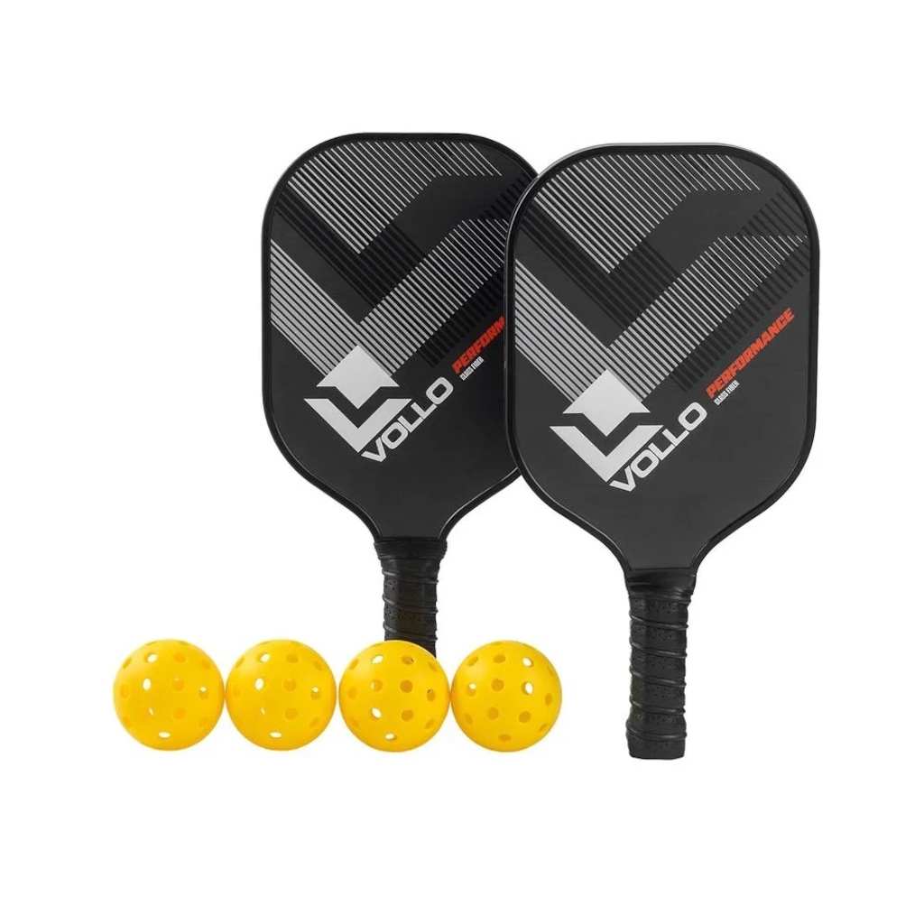 Imagem 2 do produto Kit Pickleball Performance 2 Raquetes + 4 Bolas + Bolsa Vollo