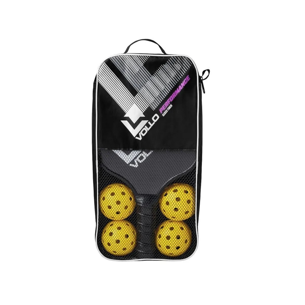 Imagem 3 do produto Kit Pickleball Performance 2 Raquetes + 4 Bolas + Bolsa Vollo