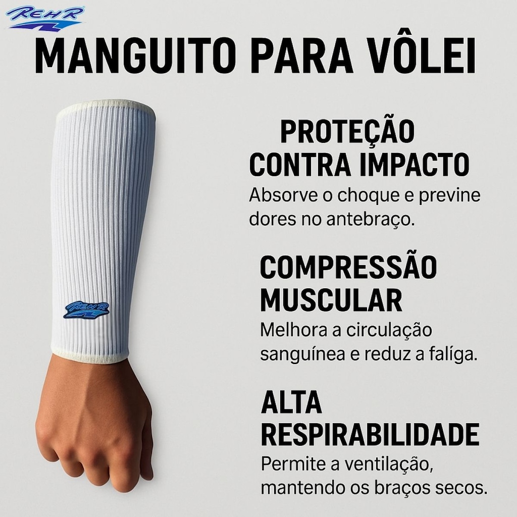 Imagem 2 do produto Manguito Protetor Antebraço Vôlei Rehr