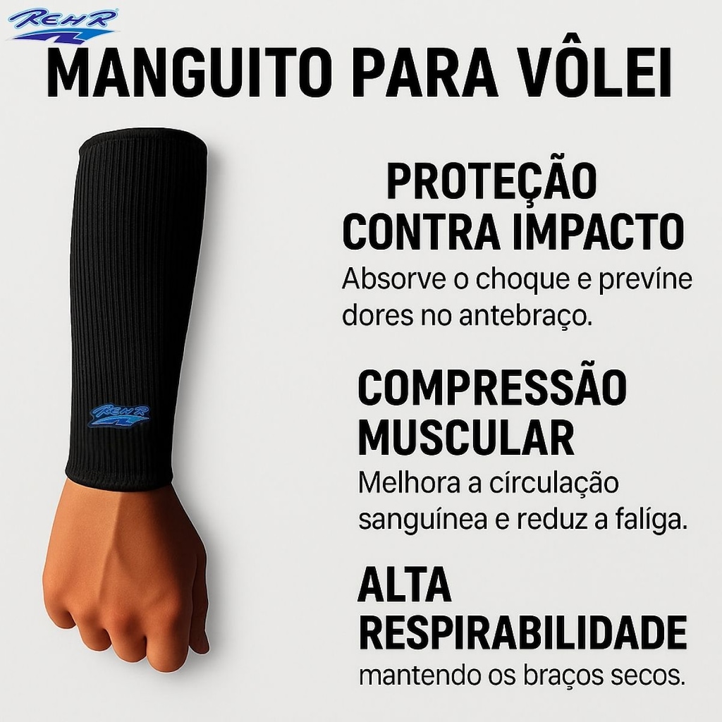 Imagem 2 do produto Manguito Protetor Antebraço Vôlei Rehr