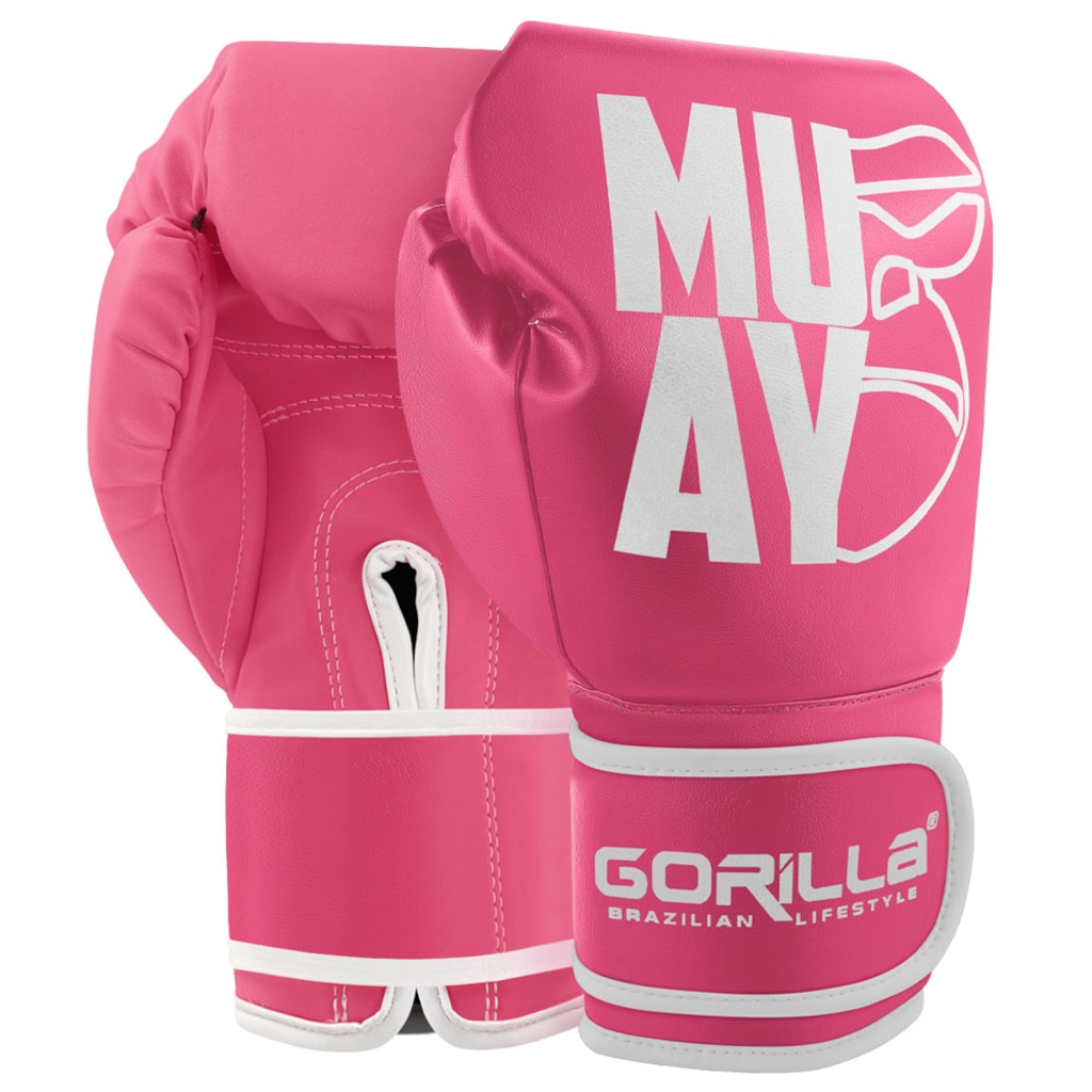 Imagem 3 do produto Luva Muay Thai Boxe Kickboxing Profissional Gorilla Feminina