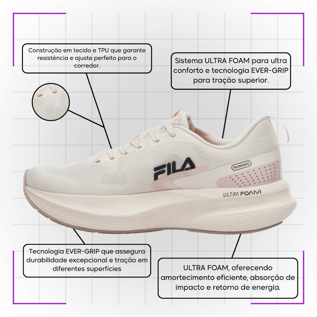 Imagem 3 do produto Tênis Feminino Fila Racer Fastpace + Par de Meia