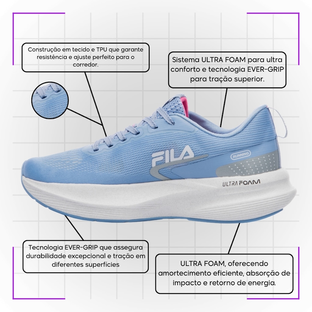 Imagem 3 do produto Tênis Feminino Fila Racer Fastpace + Par de Meia