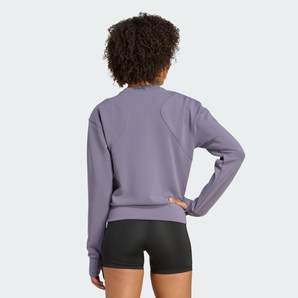 Imagem 3 do produto Blusão de Moletom Gola Careca Feminino Adidas Designed-for-Training Warm-Up
