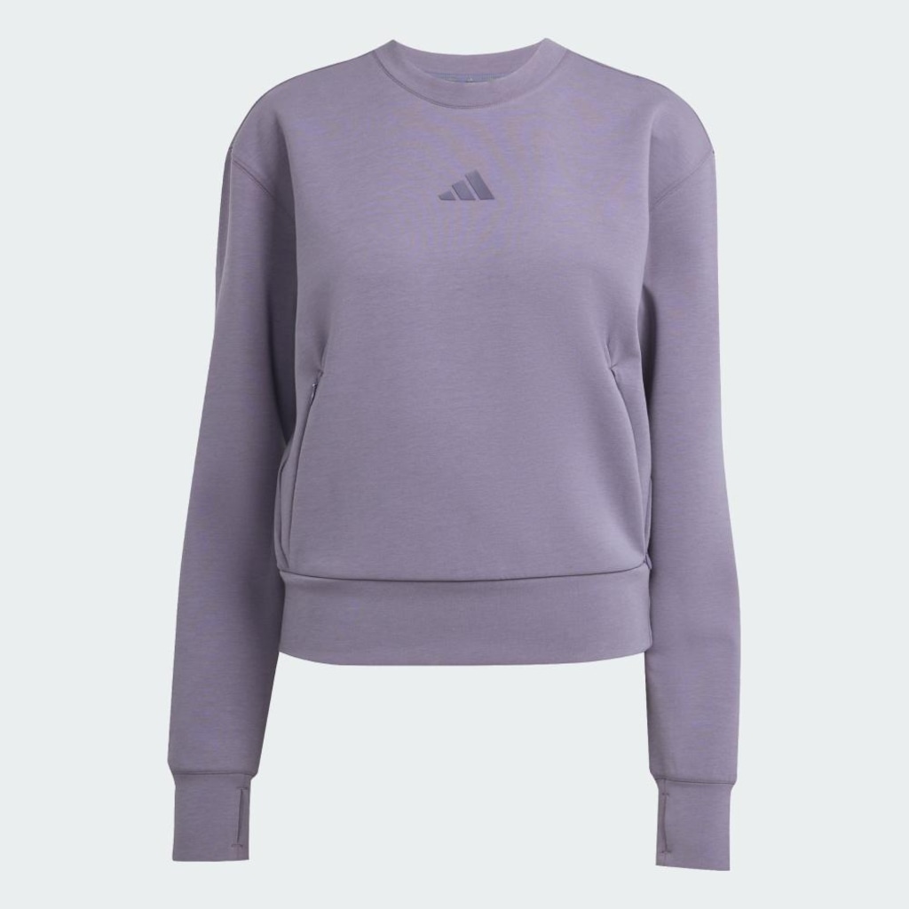 Imagem 2 do produto Blusão de Moletom Gola Careca Feminino Adidas Designed-for-Training Warm-Up