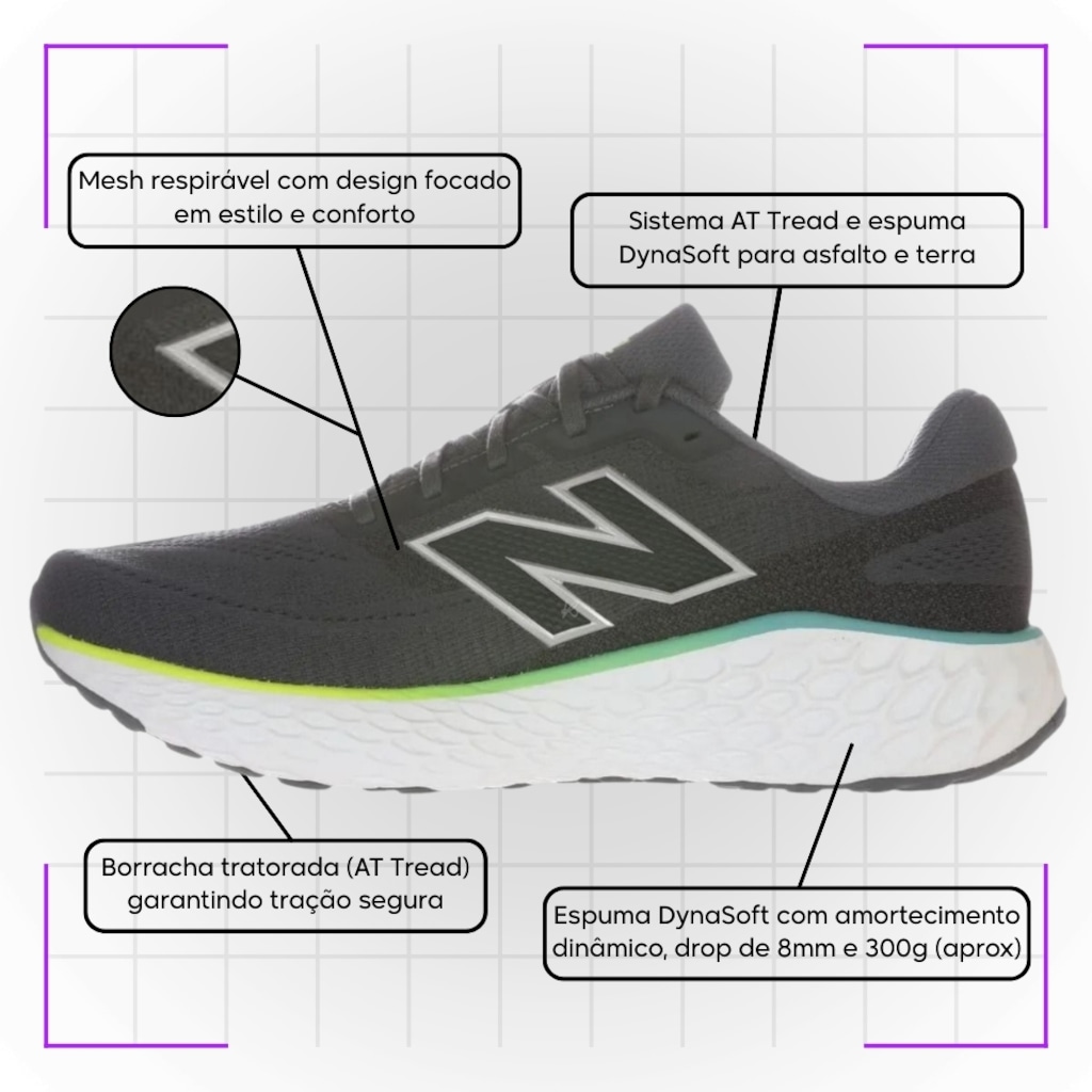 Imagem 5 do produto Tênis Masculino New Balance Evozv4 + Par de Meia