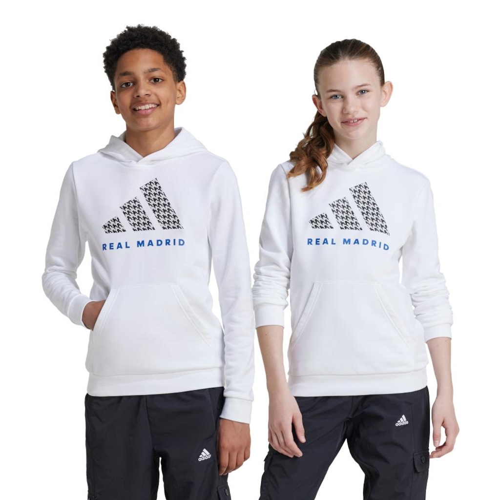 Imagem 1 do produto Blusão de Moletom com Capuz Infantil Adidas Real Madrid