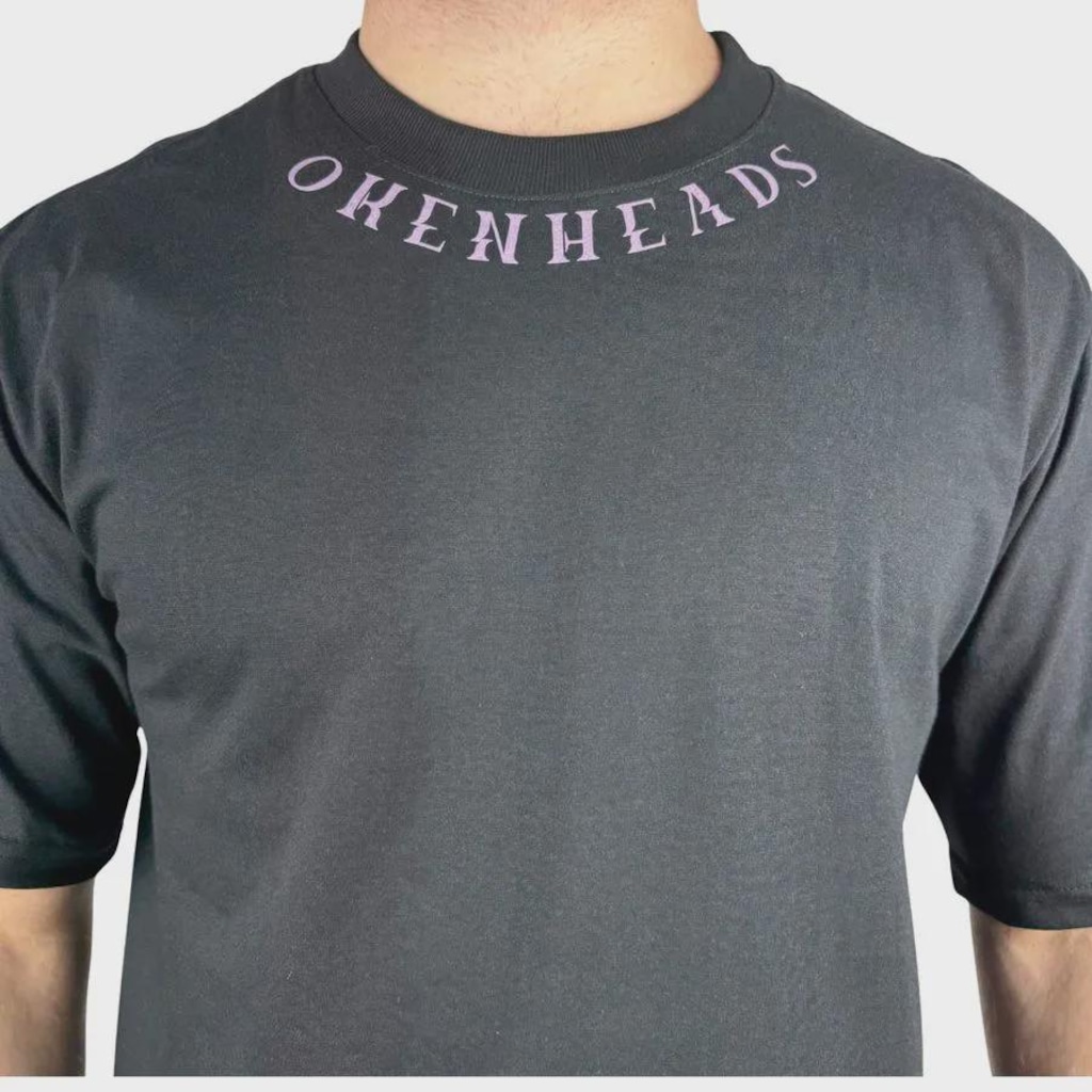 Imagem 4 do produto Camiseta Okenheads Básica Silk Gola Masculina
