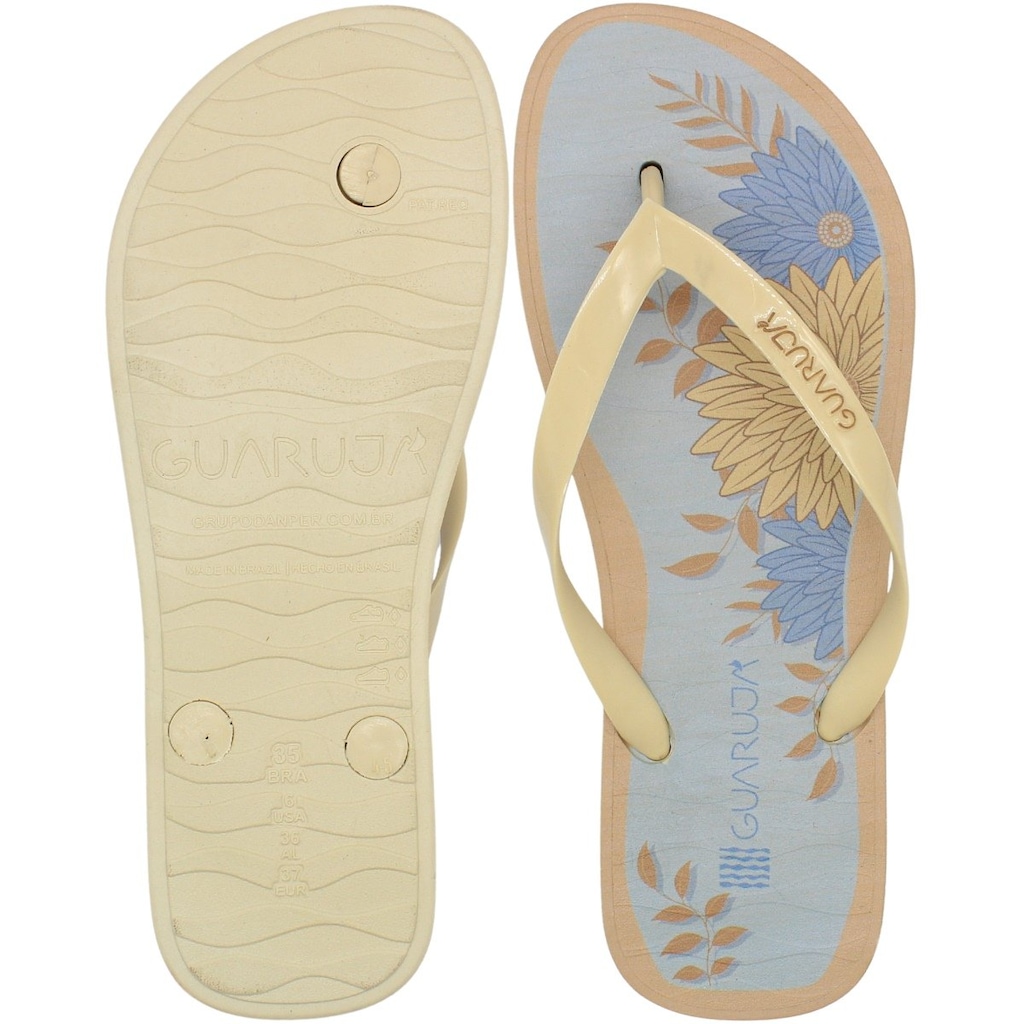 Imagem 3 do produto Chinelo Guarujá Florido Tira Fina Feminino