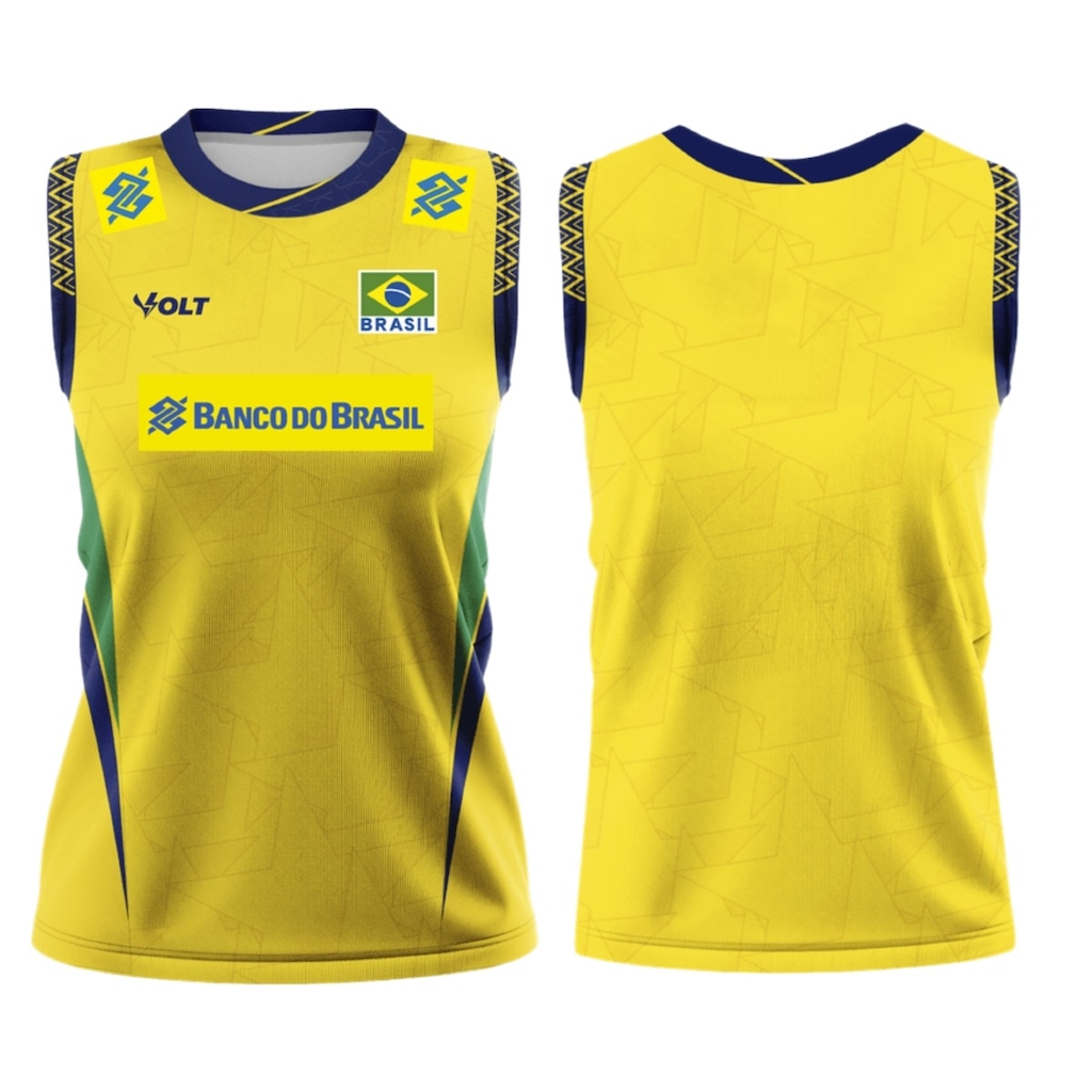 Imagem 3 do produto Camisa Regata Brasil Vôlei Volt 2025 Jogo 1 Feminina
