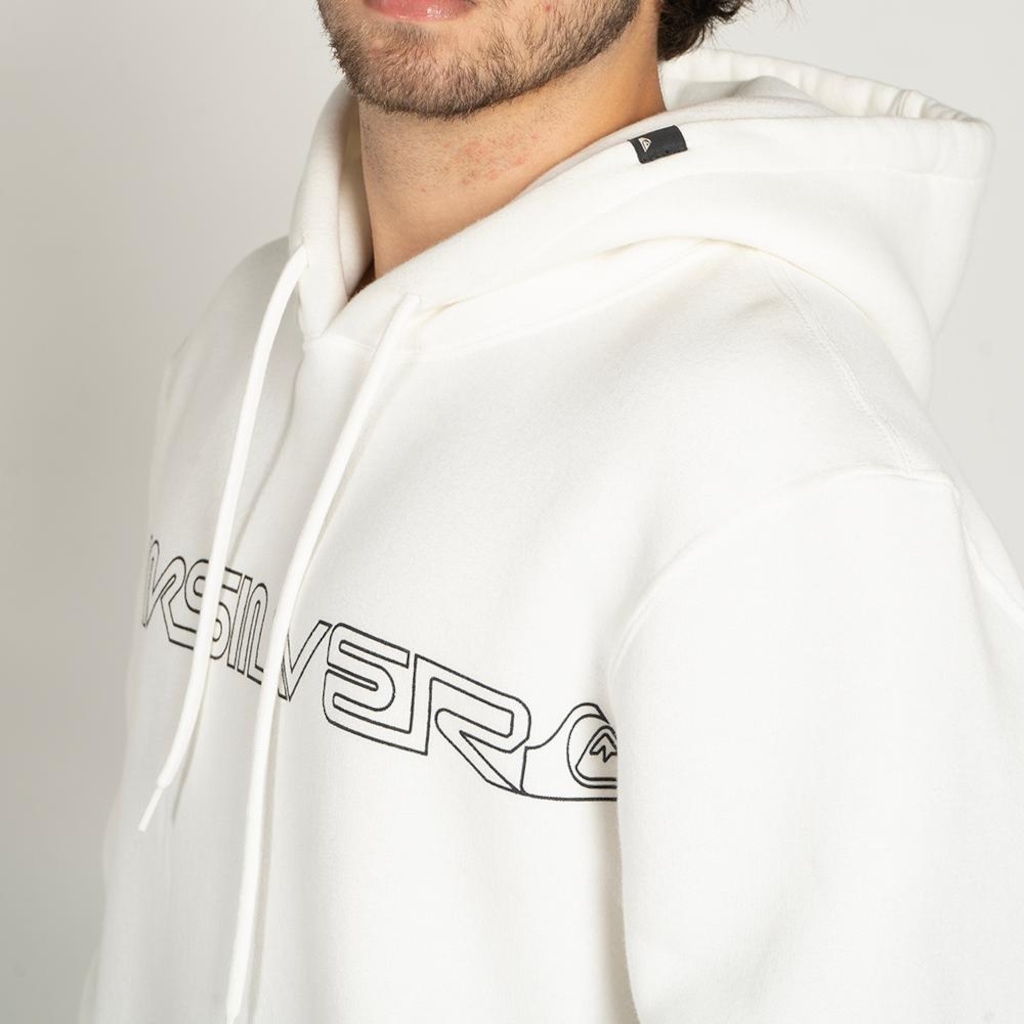 Imagem 3 do produto Blusão de Moletom Masculino Quiksilver Canguru Word Block com Capuz
