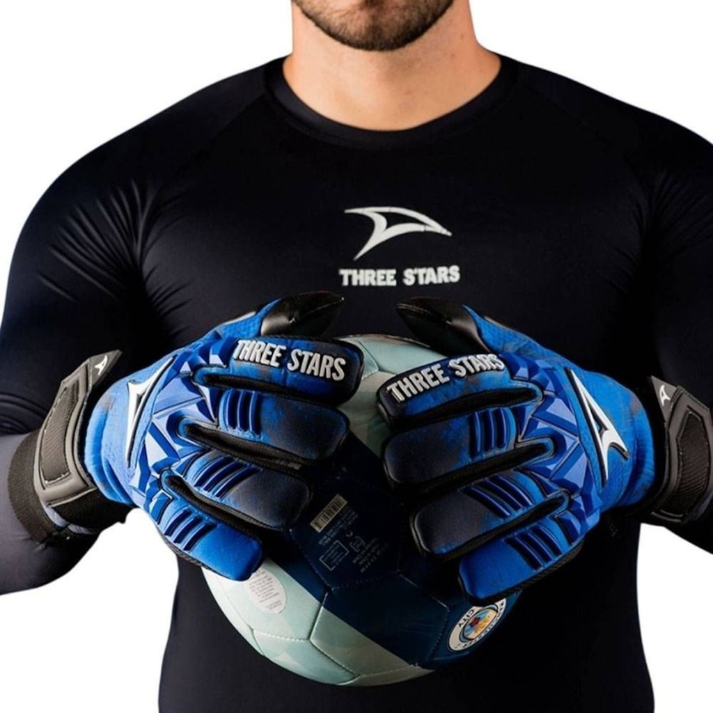 Imagem 2 do produto Luva de Goleiro de Futebol de Campo Three Stars Thunder 28