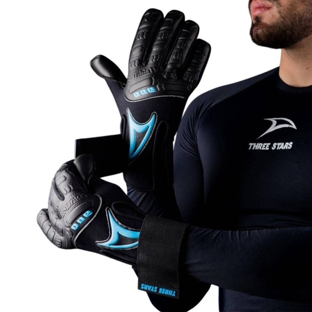 Imagem 2 do produto Luva de Goleiro de Futebol de Campo Three Stars One 32