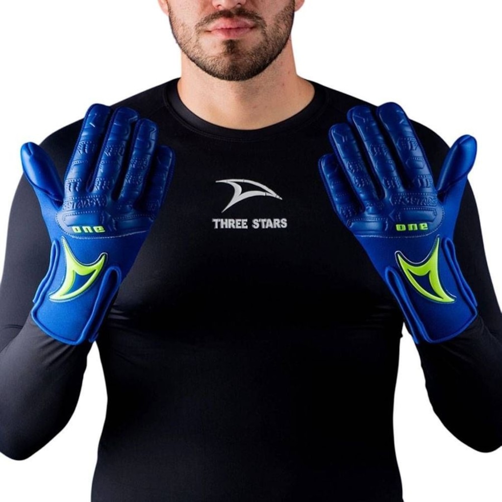 Imagem 2 do produto Luva de Goleiro de Futebol de Campo Three Stars One 32