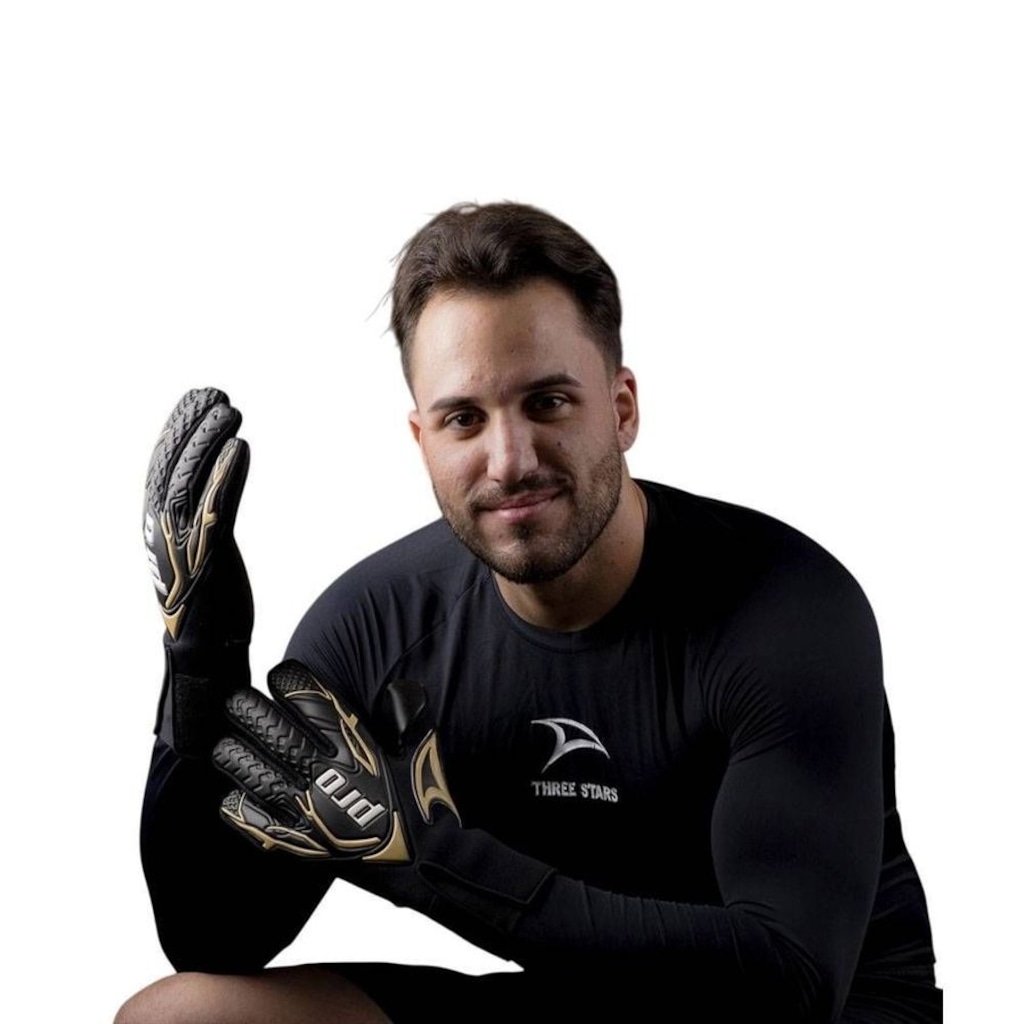 Imagem 2 do produto Luva de Goleiro de Futebol de Campo Three Stars Goia 23