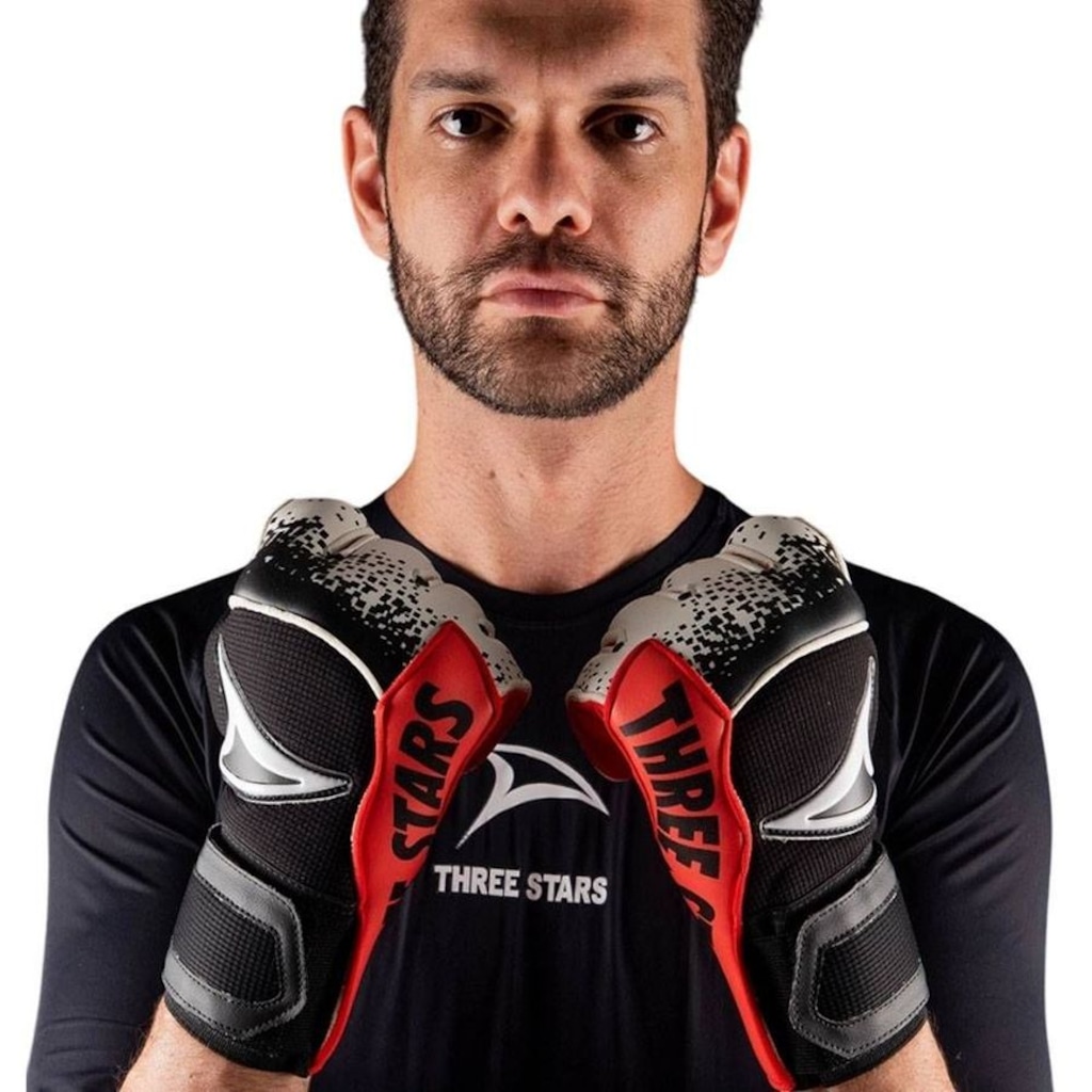 Imagem 2 do produto Luva de Goleiro de Futebol de Campo Adulto Three Stars Fox 21