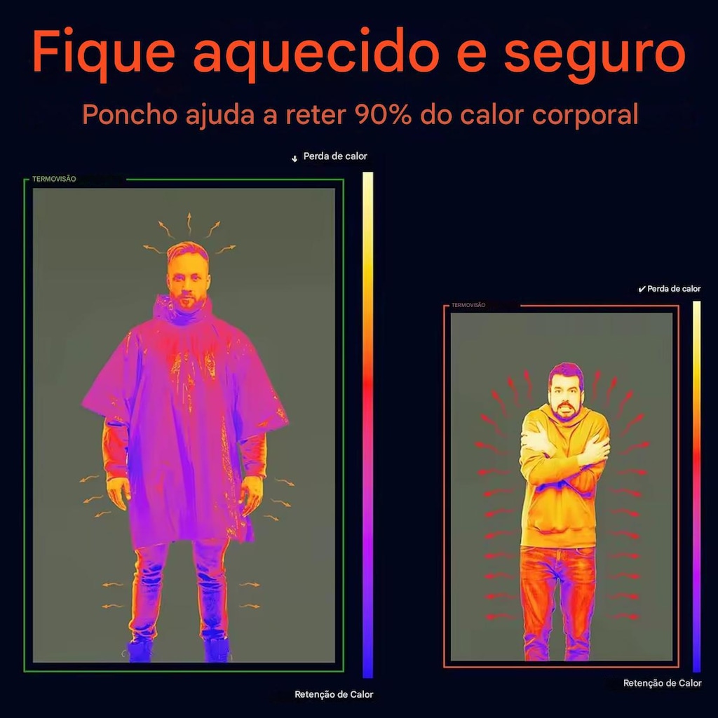 Imagem 2 do produto Casaco Esportivo Gold Sports Térmico de Emergência Anti Chuva Camuflada