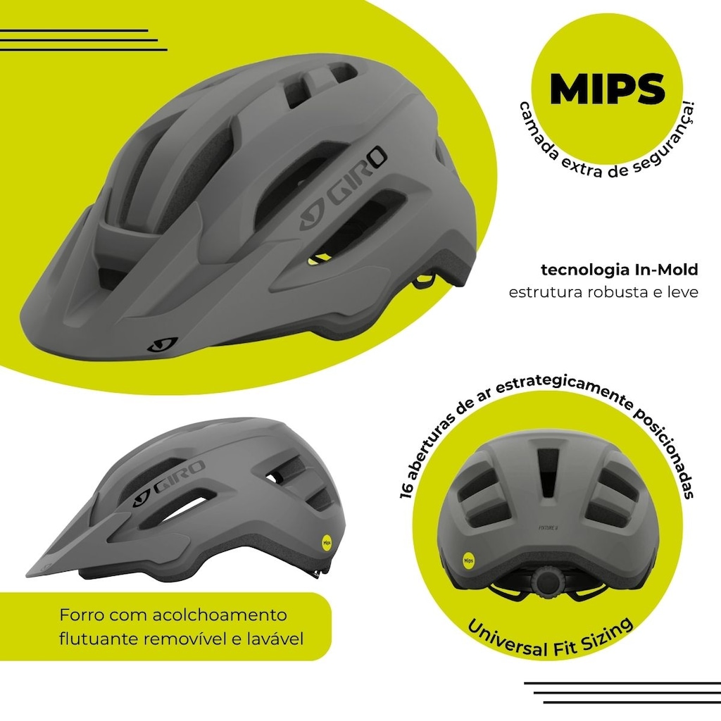 Imagem 2 do produto Capacete de Ciclismo MTB Downhill Giro Fixture II Mips