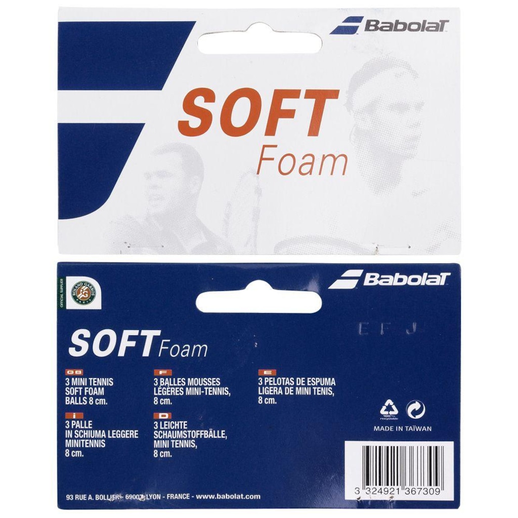 Imagem 3 do produto Kit Bola de Tênis Babolat Infantil Soft Foam Iniciação com 3 Unidades