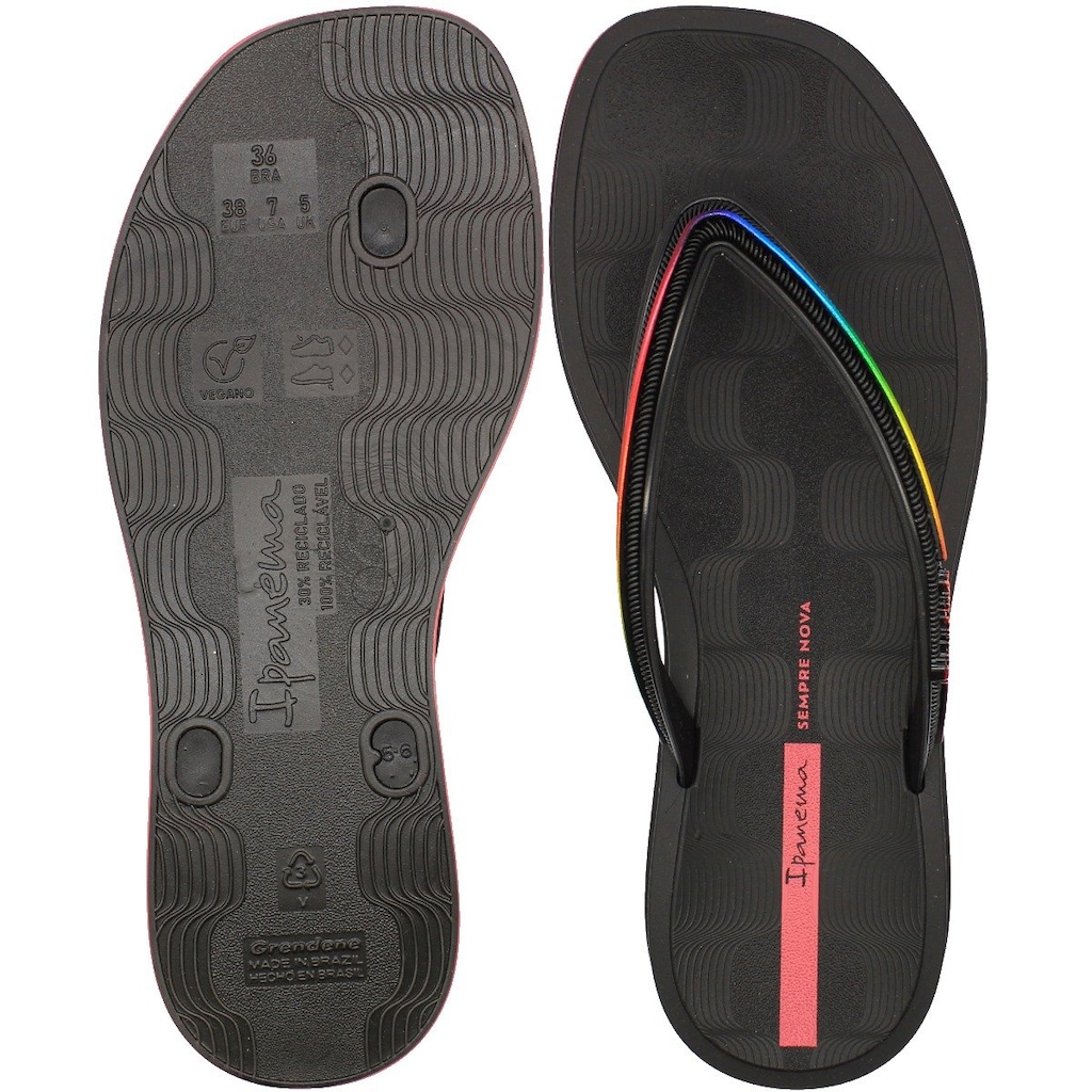 Imagem 3 do produto Chinelo de Dedo Feminino Ipanema Sempre Nova Glow Friso Metalizado