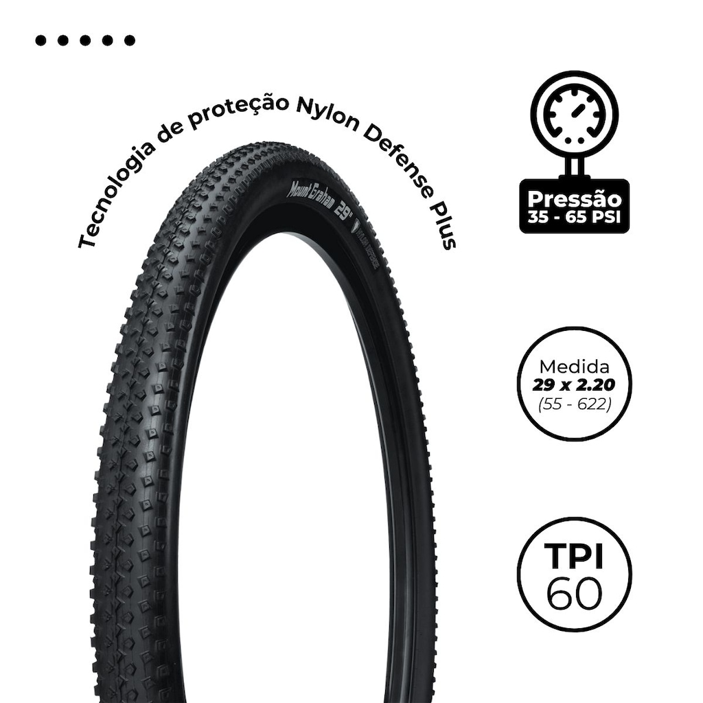 Imagem 3 do produto Pneu Arisun 29 x 2.20 bike MTB Mount Graham Kevlar 60 tpi