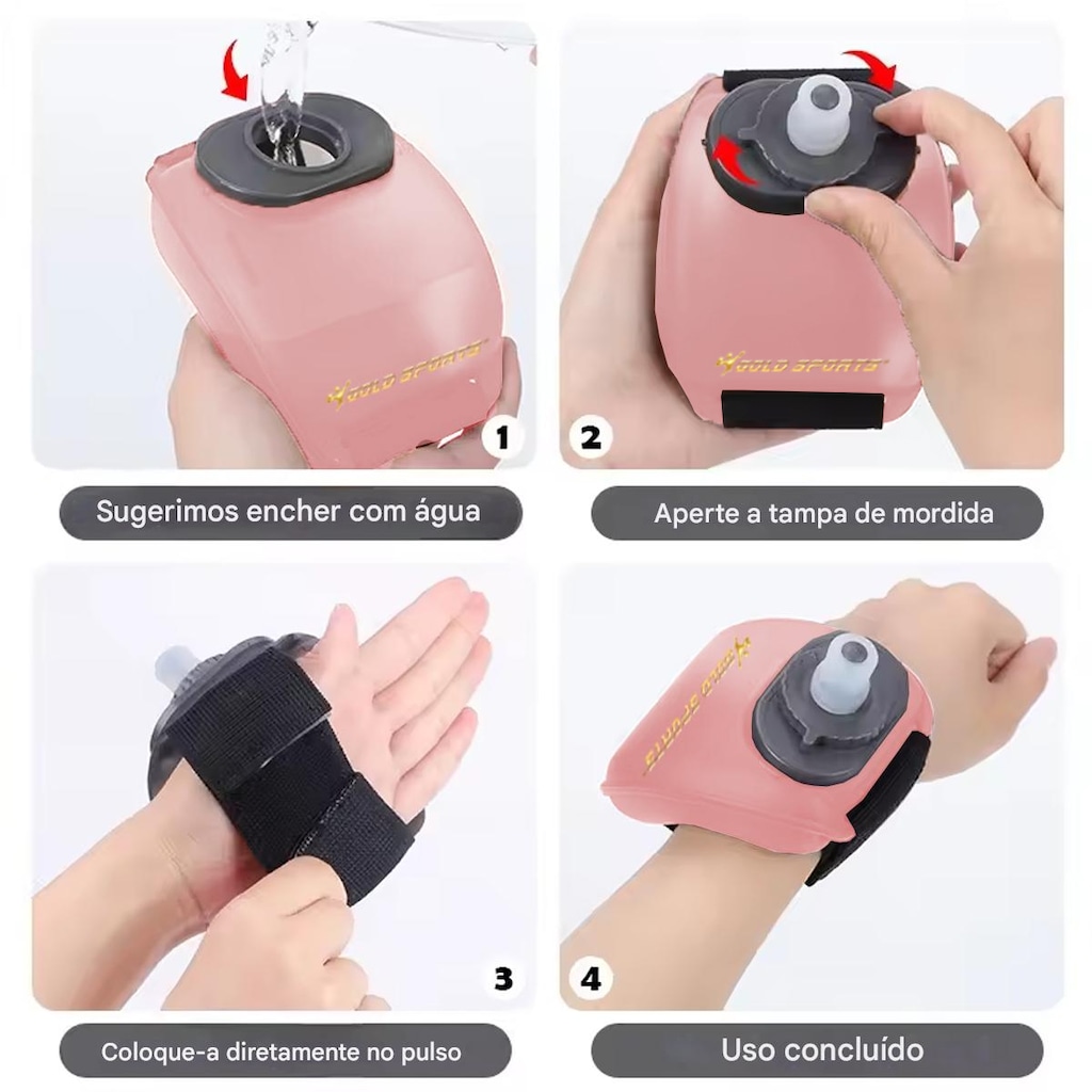 Imagem 2 do produto Bolsa de Pulso de Hidratação Gold Sports em Silicone 200 ML