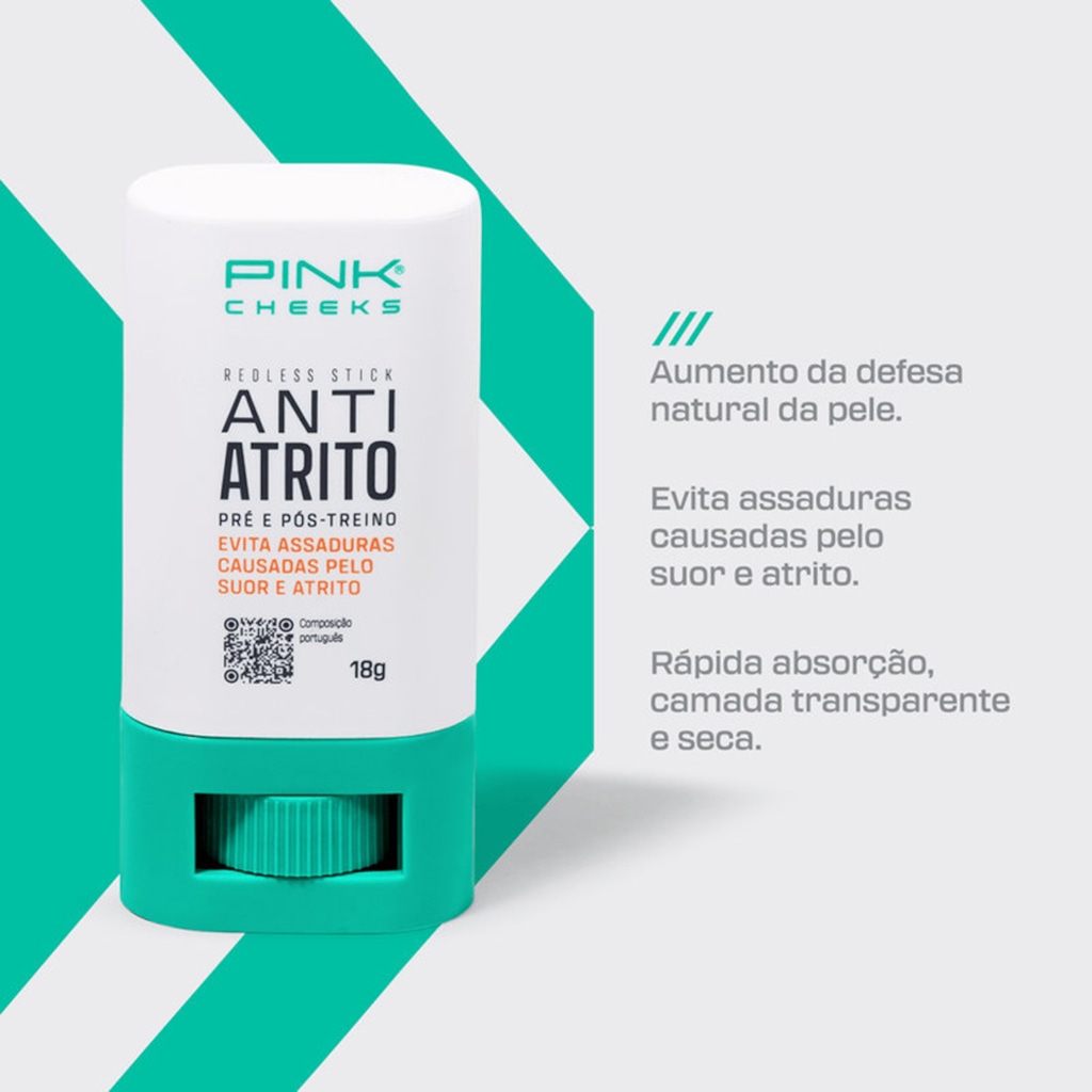 Imagem 2 do produto Antiassaduras Pink Cheeks Redless em Bastão 18g